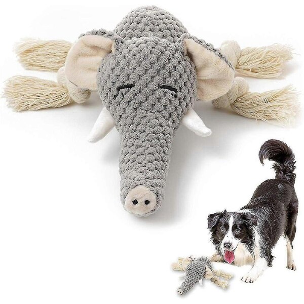 Plush Dog Toy, Squeaky Interactive Puppy Toy With Crepe Paper, Durable Chew Toy For Small To Medium