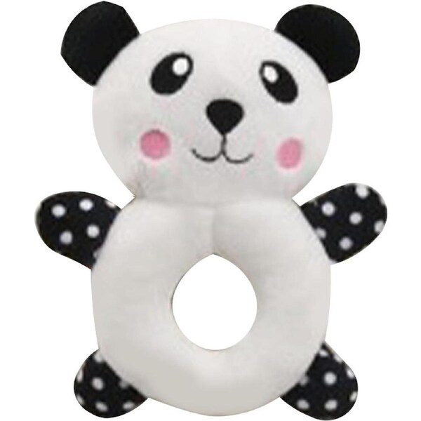 Soft Plush Dog Teething Doll, Cute Cartoon Panda Style Plush Dog Toy, Gum Massage Chew Toy for Small
