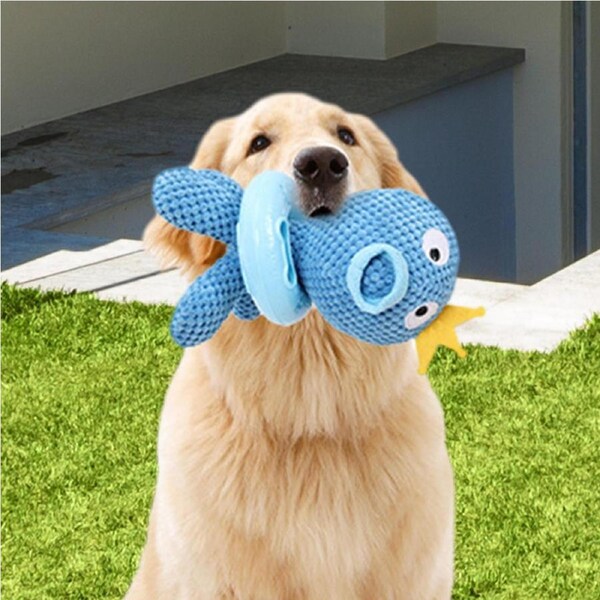 Leakage Food Toy Plush Squeaky Dog Toy Cute Pet Supplies Plush Dog Chew Toy Interactive Toy for Puppy Small Medium Large Dogs
