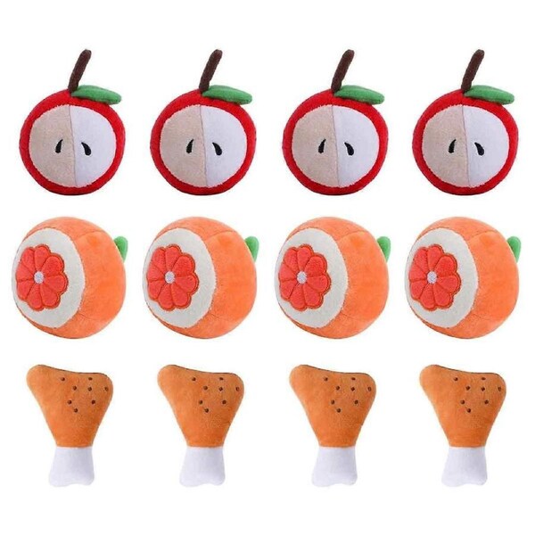 12pcs pet toy plush set dog toys sound accompaniment small and medium-sized dog toys
