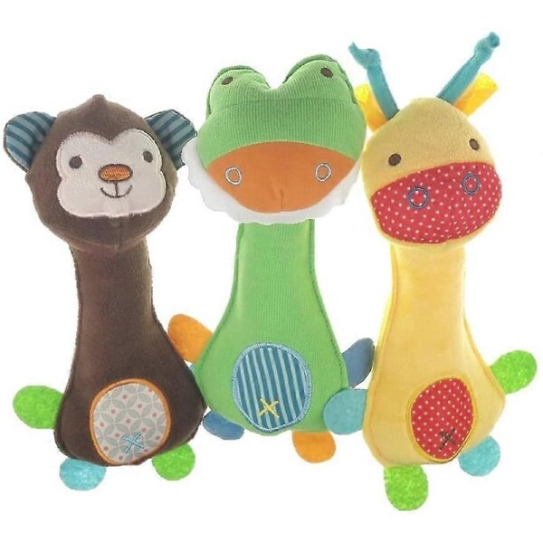 3 Pcs Squeak Toys for Dogs, Plush Chew Toy for Small and Medium Puppy Interactive Toy