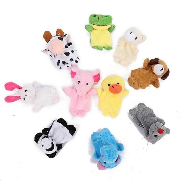 Plush Dolls, 10pcs Finger Plush Toys Finger Puppets For Children's Party, Early Education Educational Soother Doll Plush Small Toys
