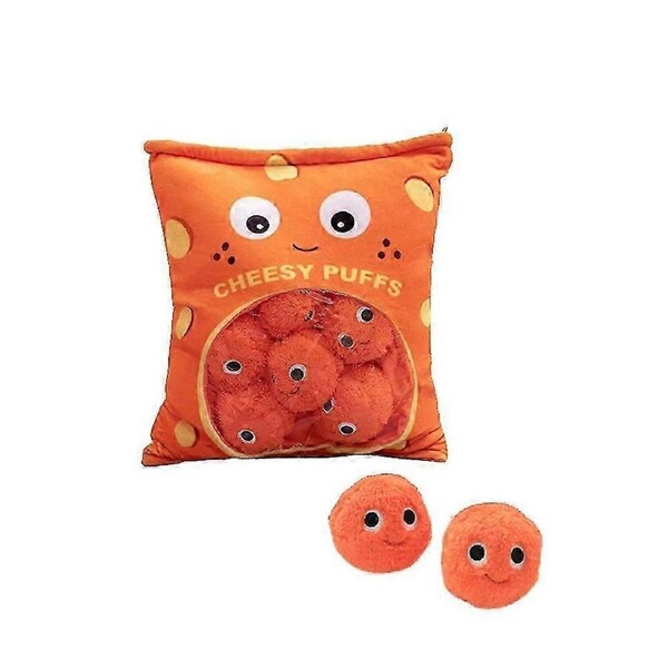 Cheese Puff Plush Toy Soft Cheesy Puff Plush Toy Puff Balls Cute Snack Filled Pillow Small Plush Doll Plush Birthday Gift