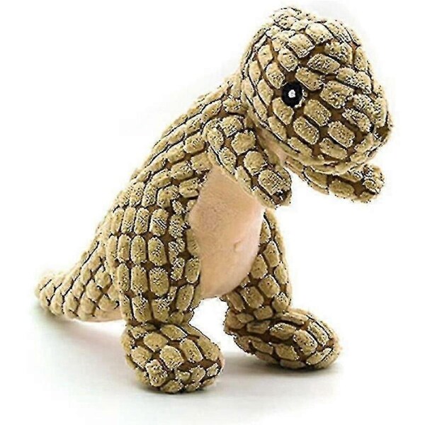 3511cm Brown Plush Dinosaur Chew Toy for Small & Medium Puppies