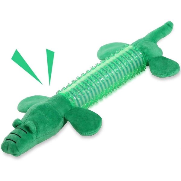 Plush Dog Toys, Squeaky Dog Toys - Indestructible Rubber Body for Puppy Small Dogs