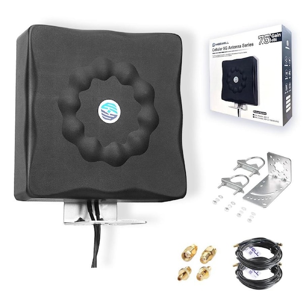 Maswell MIMO Panel antenna Cellular 5G 4G Wifi 6 High Gain 600-8000MHz UV stabilized with TS9 adapters