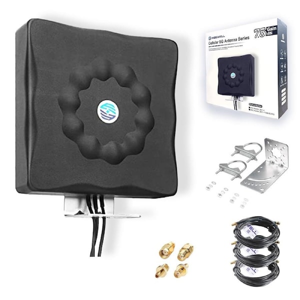 Maswell 5G Antenna MIMO Panel Cellular 5G 4G Wifi 6E High Gain 600-8000MHz & GPS GLONASS