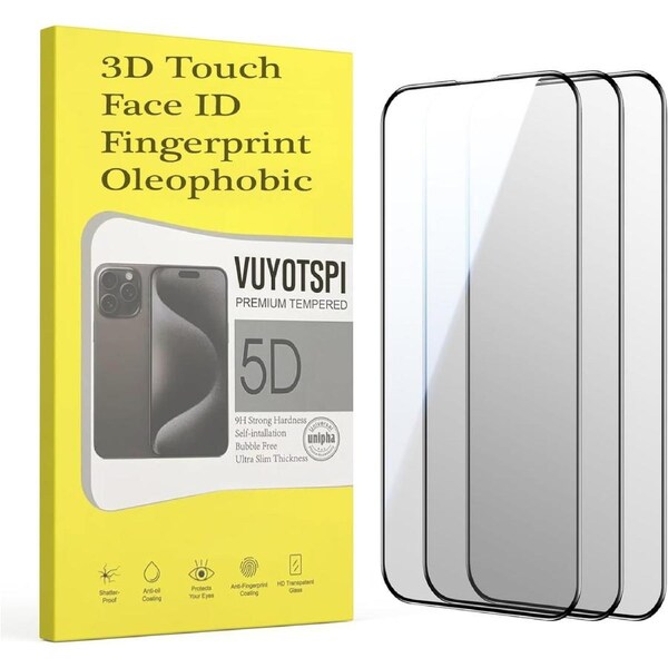 3 Pack 9H Tempered Glass Screen Protector HD Clear For iPhone 14 Pro 6.1-inch