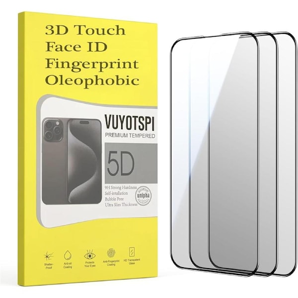 3 Pack 9H Tempered Glass Screen Protector HD Clear For iPhone 13 / 13 Pro 6.1-inch