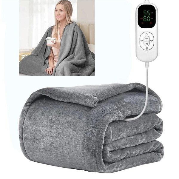 Electric Heated Blanket Warm Throw Poncho Wrap Blanket Portable heated Shawl