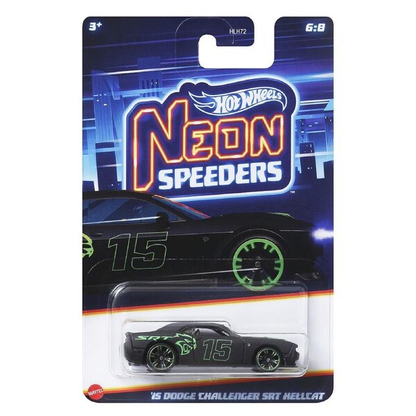 Hot Wheels Neon Speeders Diecast Car 1:64 - '15 Dodge Challenger SRT Hellcat