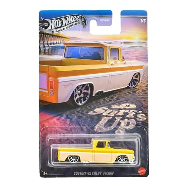 Hot Wheels Silver Series Surf's Up Diecast Car 1:64 - Custom '62 Chevy Pickup