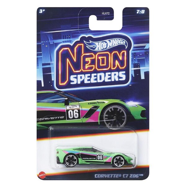 Hot Wheels Neon Speeders Diecast Car 1:64 - Corvette C7 Z06