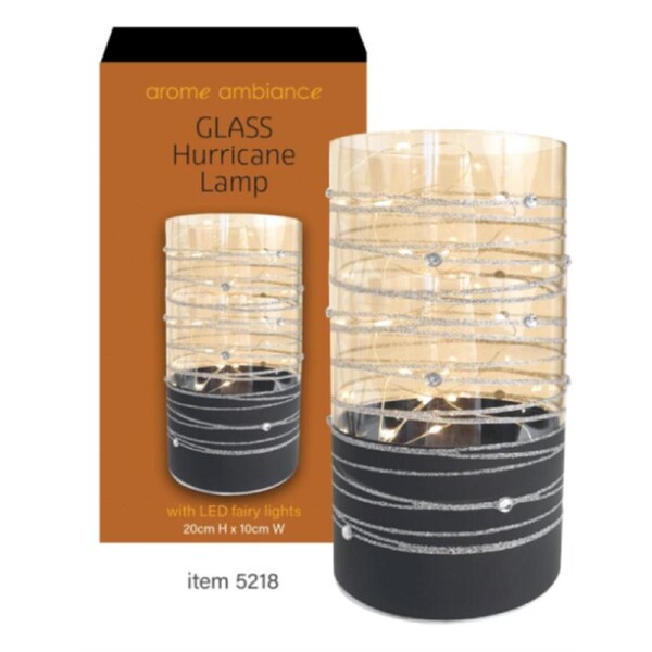 Arome Ambiance Glass Hurricane Lamp Small 15CM