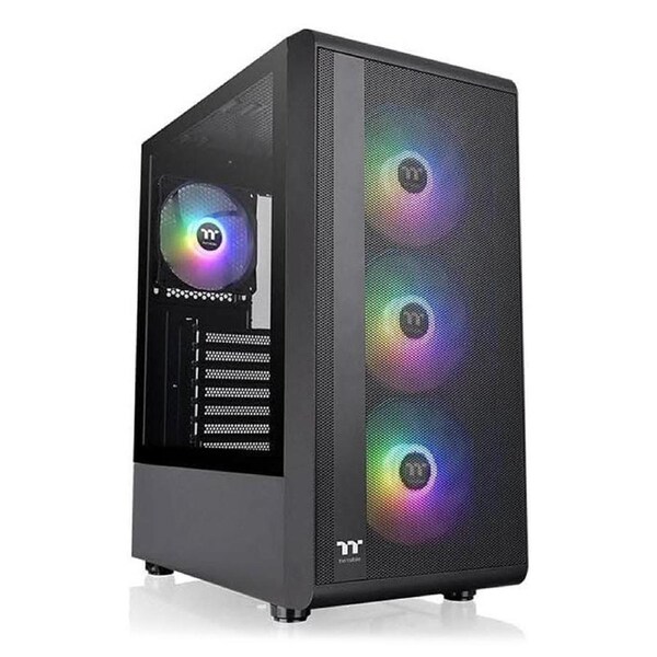 Thermaltake S200 Plus TG ARGB Mid Tower ATX Case - Black (CA-1X2-00M1WN-01)