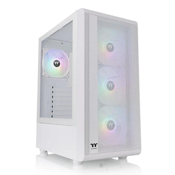 Thermaltake S200 Plus TG ARGB Mid Tower ATX Case - Snow (CA-1X2-00M6WN-01)