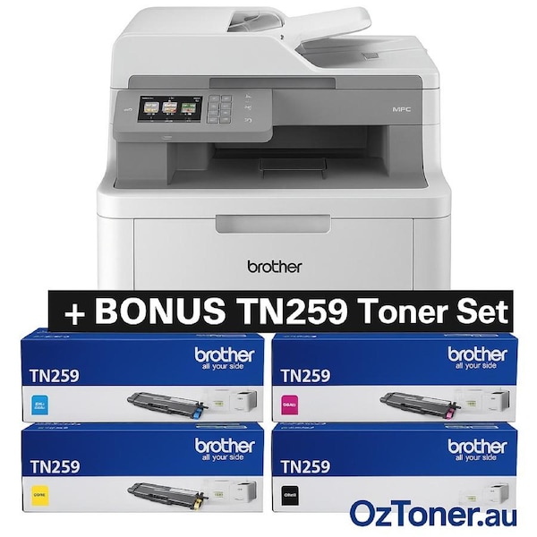 Bundle: Brother MFC-L8390CDW A4 Color Laser MFP Printer+BONUS: TN259 C/M/Y/K Toner Set