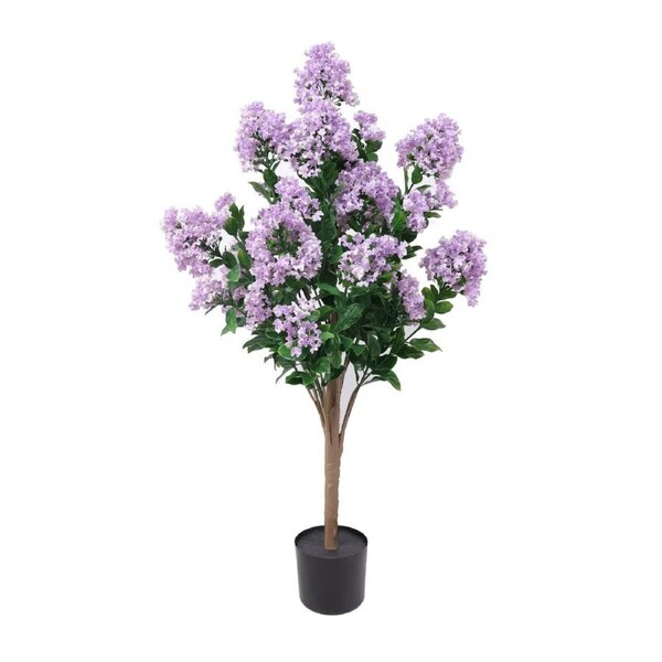 90cm UV Protected Artificial Lilac Crepe Myrtle Tree - Outdoor Faux Flowering Plant