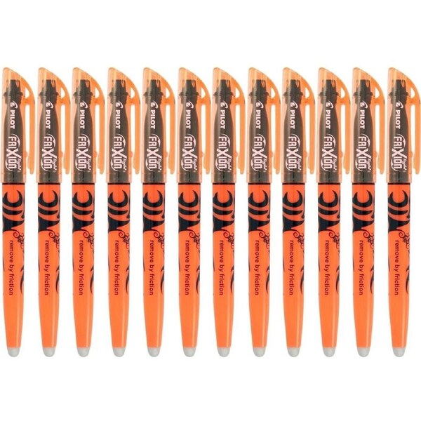 Pilot Frixion Erasable Highlighters 4.0mm Orange Box 12