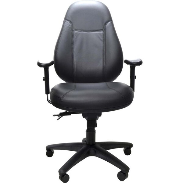 Buro Persona Leather Office Chair Ergonomic with Arms Black