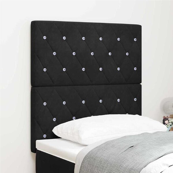 Headboard Black 80 cm Velvet vidaXL