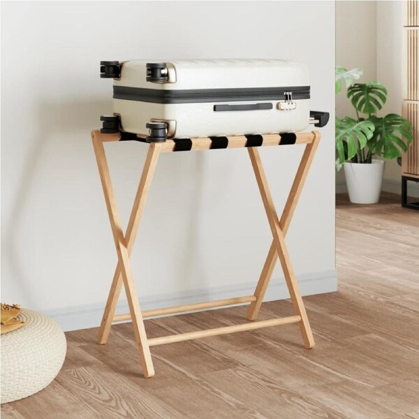 Luggage Rack 68.5x38x58 cm Bamboo vidaXL