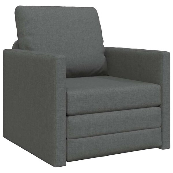 Sofa Bed 60cm Dark Grey Fabric vidaXL