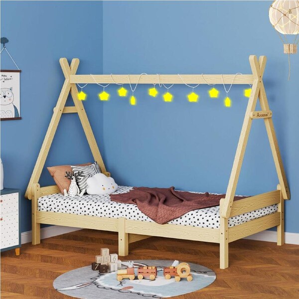 ALFORDSON Kids Bed Frame Wooden Timber Single House Frame Platform Base ESTELLE