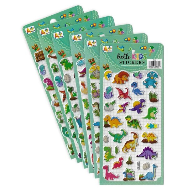 Dinosaur Stickers (6 Sheets)