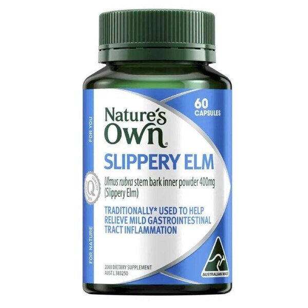 Nature's Own Slippery Elm 400mg Capules (60)