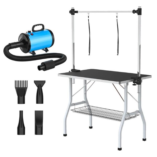 Advwin Pet Grooming Table + Pet Hair Dryer Dog Cat Salon Table