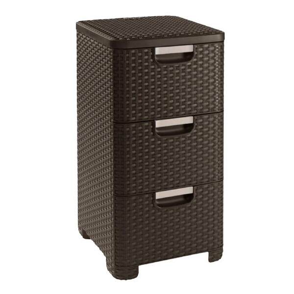 Curver Style Storage 3 Drawer Set - Brown (14L)