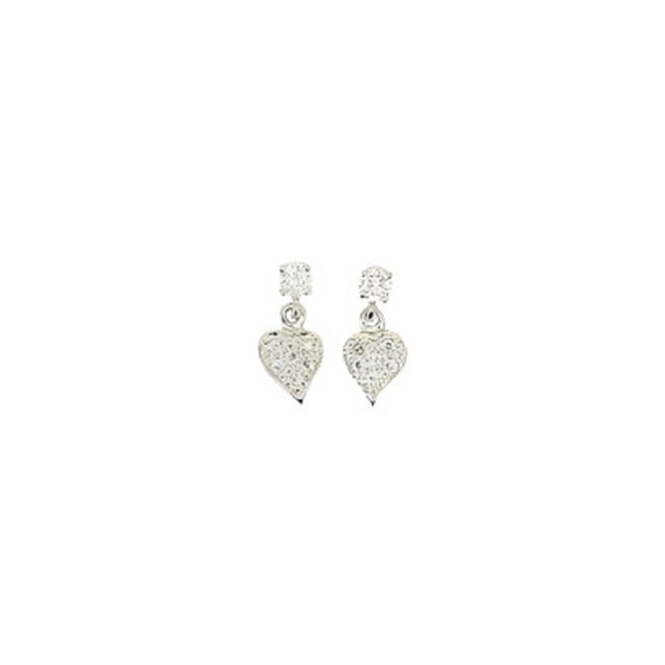 Rossan Cubic Zirconia Textured Heart Drop Fe4264