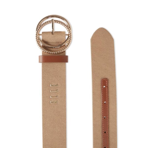 Elle Women's/Ladie's Gisselle Connected Ring Fashion Belt w/ Buckle Brown L