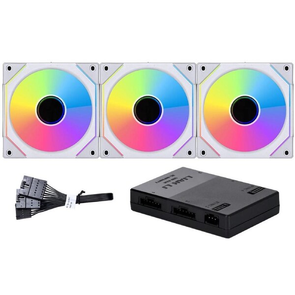 Lian Li SL120 Uni Fan Infinity ARGB PWM 120mm White 3 Pack Kit