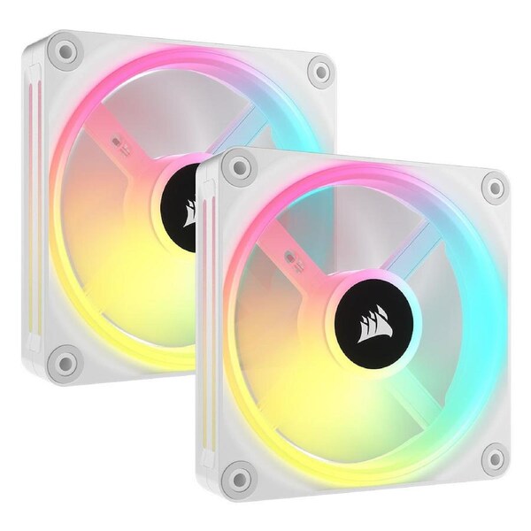 Corsair iCUE Link QX140 RGB 140mm Dual Fan Starter Kit White