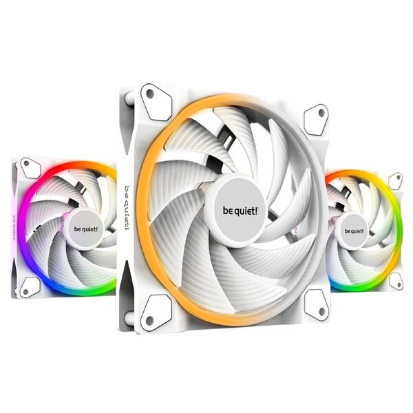 Be Quiet! Light Wings ARGB 140mm PWM Fan High Speed 3 Pack White