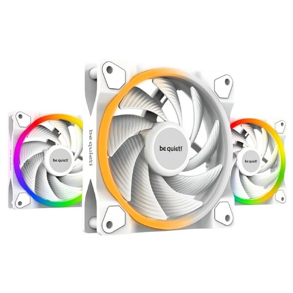 Be Quiet! Light Wings ARGB 120mm PWM Fan High Speed 3 Pack White