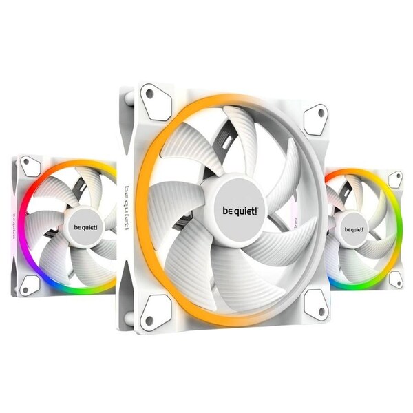 Be Quiet! Light Wings ARGB 140mm PWM Fan 3 Pack White