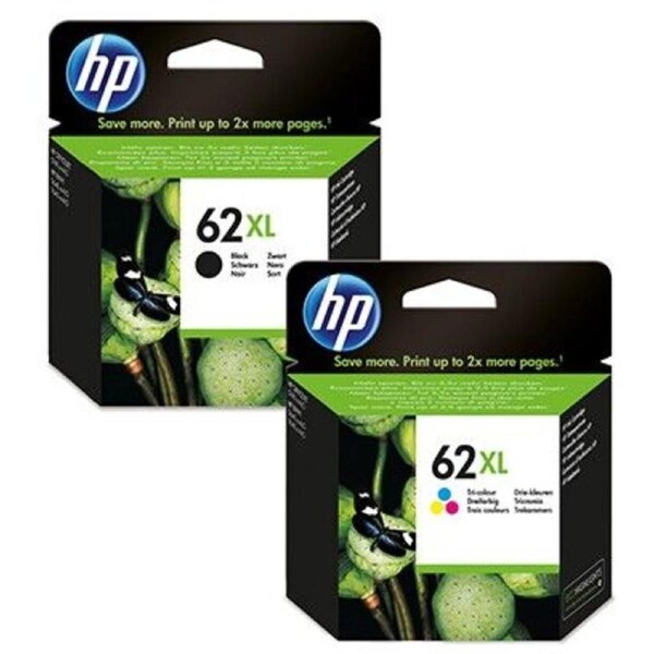 HP No 62XL Black / Colour Inkjet Cartridges - Twin Pack