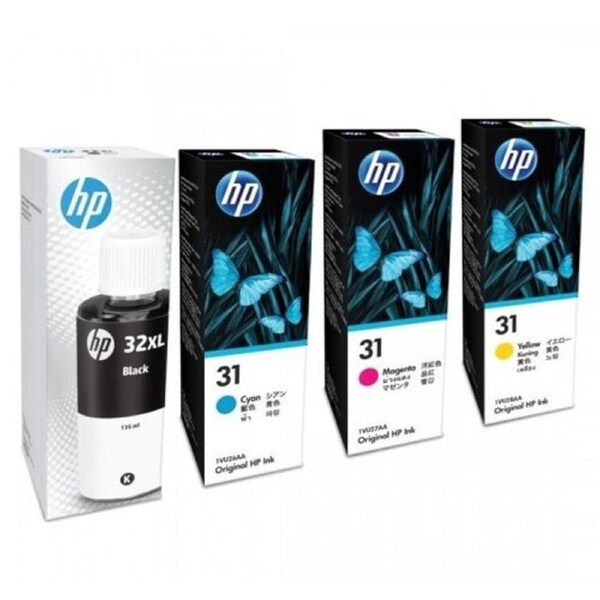 HP 32XL/31 BK, C, M, Y Set of 4 Ink Bottles
