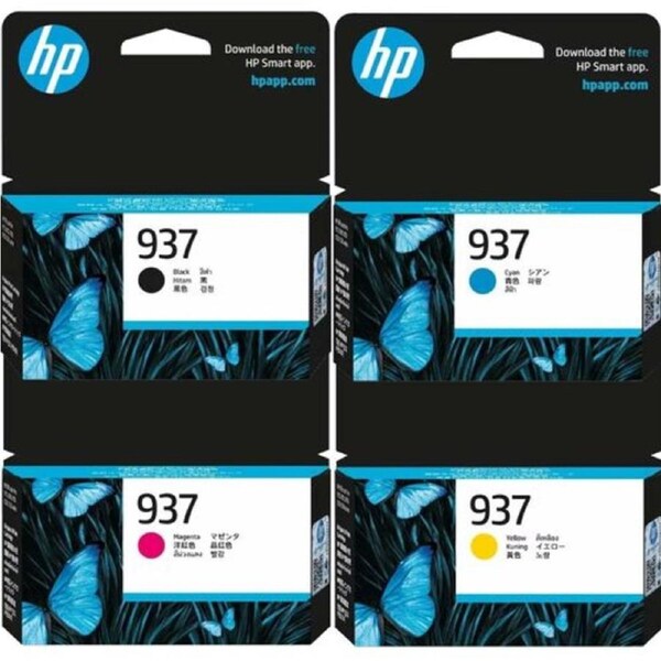 HP No 937 BK, C, M, Y Set of 4 Inkjet Cartridges