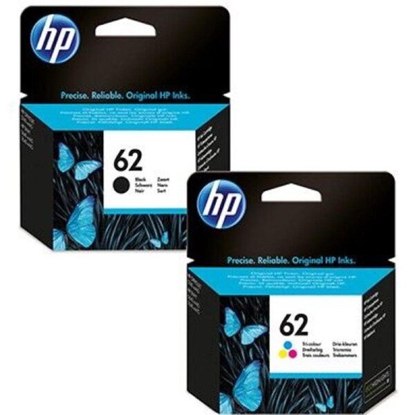 HP No 62 Black / Colour Inkjet Cartridges - Twin Pack