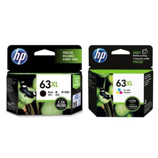 HP No 63XL Black / Colour Inkjet Cartridges - Twin Pack