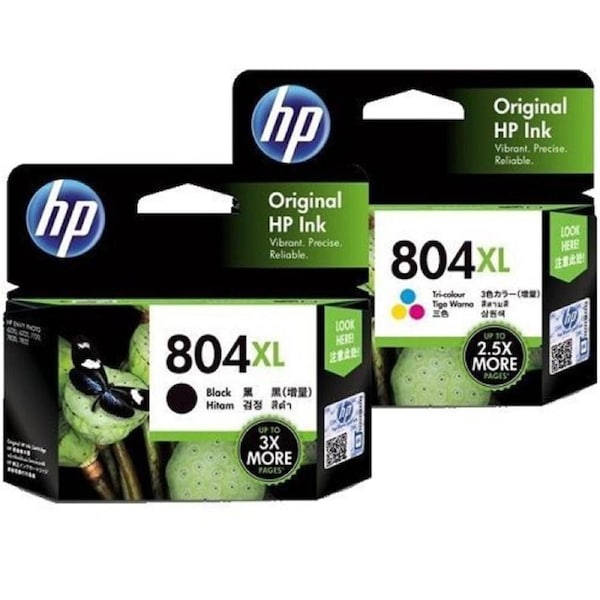 HP No 804XL Black / Colour Inkjet Cartridges - Twin Pack