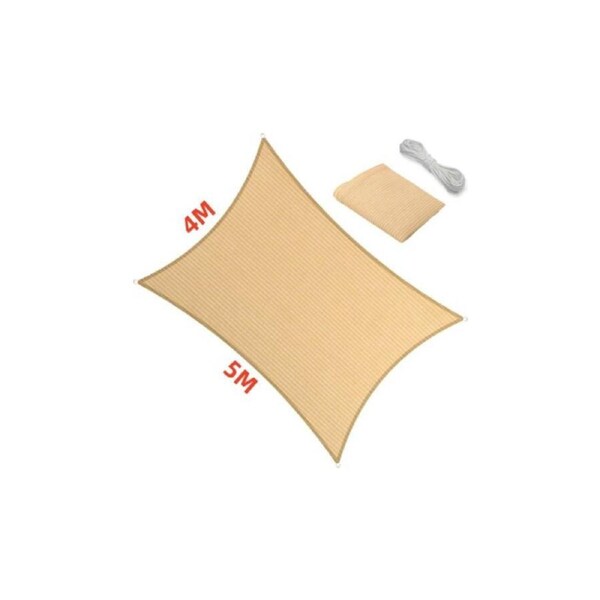 Various Shapes Extra Heavy Duty Shade Sail 4 x 5 Beige