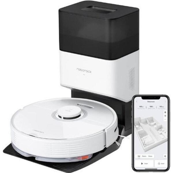 Roborock Q7 Max+ Robot Vacuum Cleaner with Auto-Empty Dock - White - Refurbished (Premium Condition)