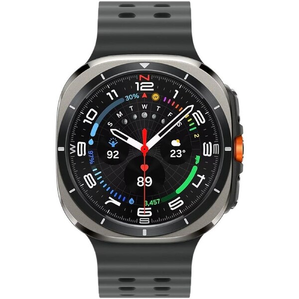 Samsung Galaxy Watch Ultra - 32GB - 47mm - Titanium Silver - Titanium - Dark Grey - Marine Band - Silicone - Refurbished (Excellent Condition)