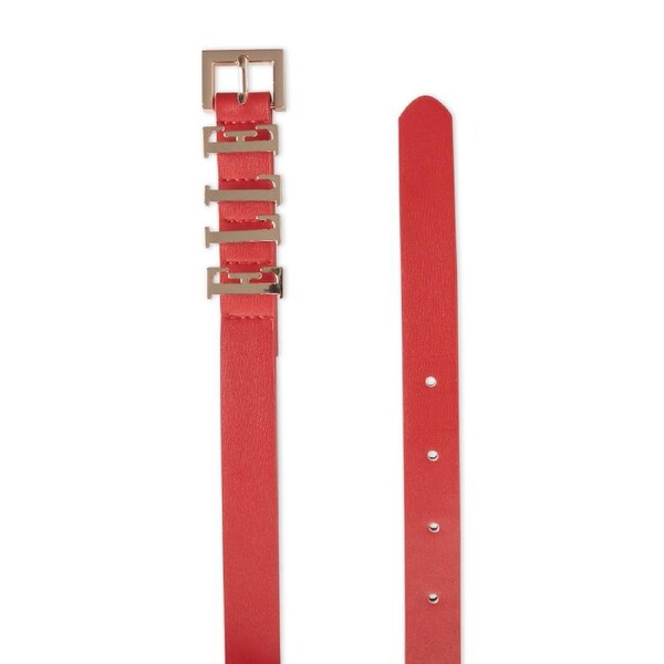 Elle Women's/Ladie's Jolie Branded Keeper Slim Chic Fashion Belt Red L