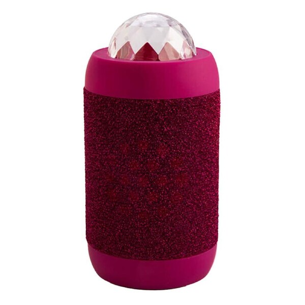 Art + Tech Disco Ball LED Party Bluetooth Wireless Speaker 7.5x14.5cm Pink